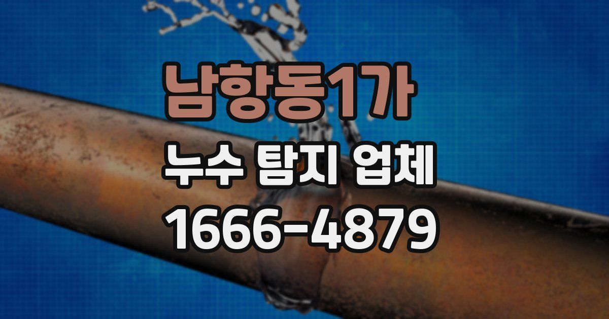 남항동1가 누수 탐지 업체