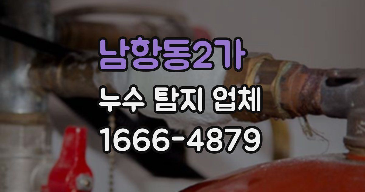 남항동2가 누수 탐지 업체