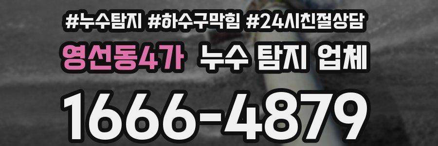 영선동4가 누수 탐지 업체