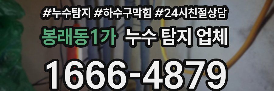 봉래동1가 누수 탐지 업체