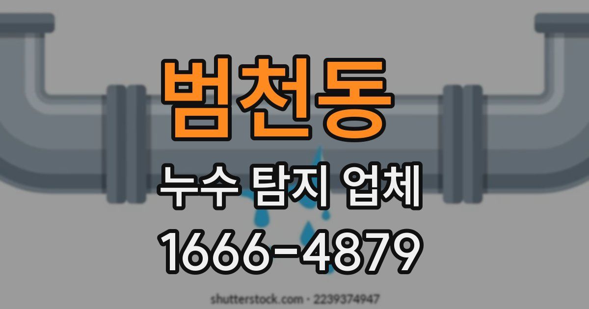 범천동 누수 탐지 업체