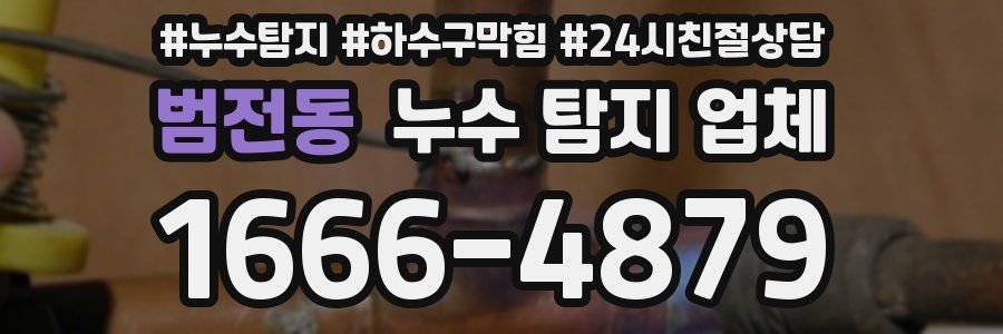 범전동 누수 탐지 업체