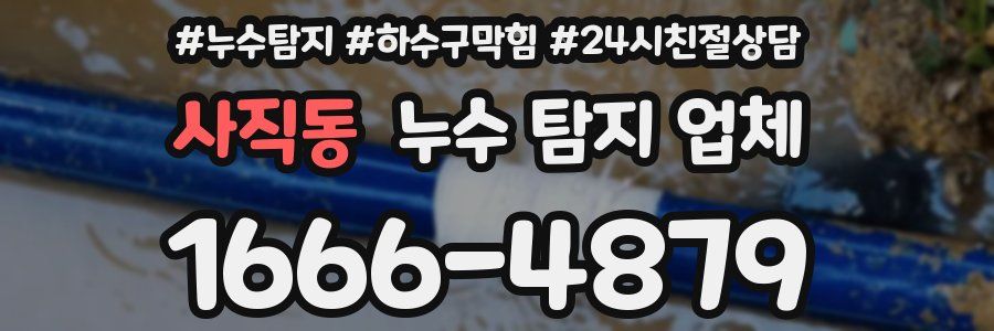 사직동 누수 탐지 업체
