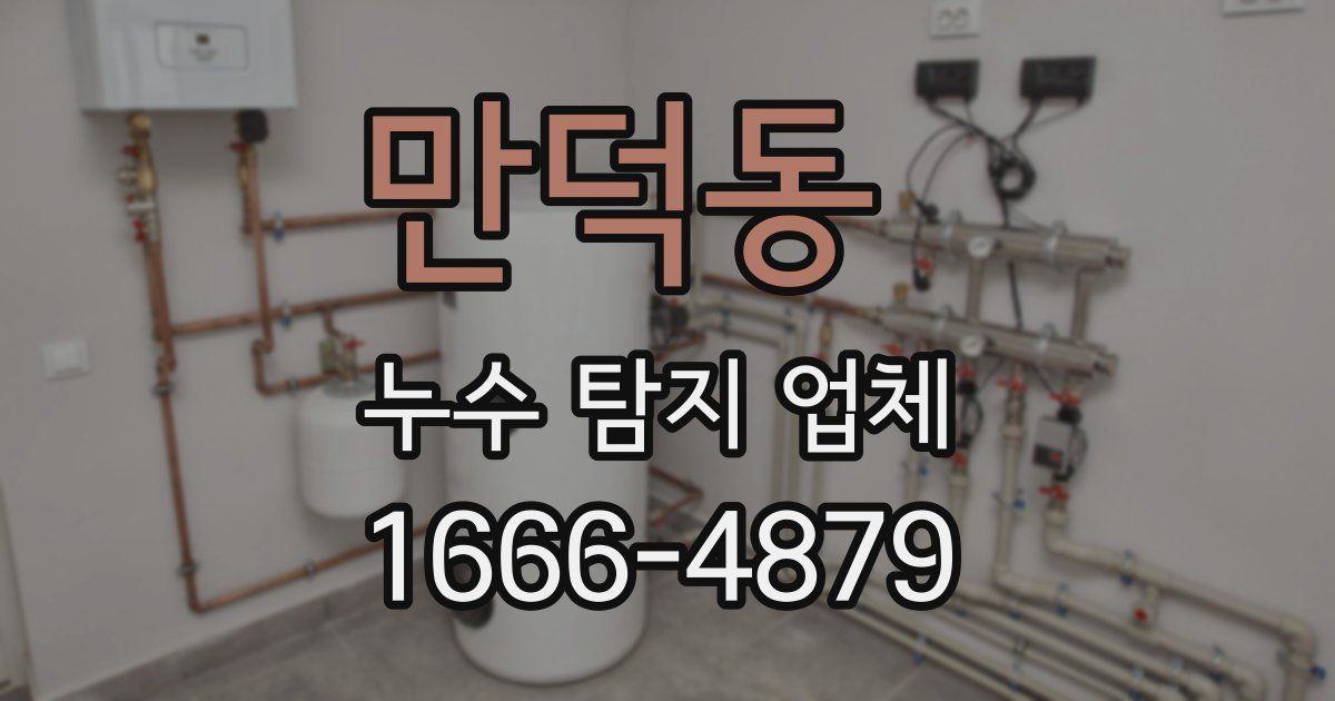 만덕동 누수 탐지 업체