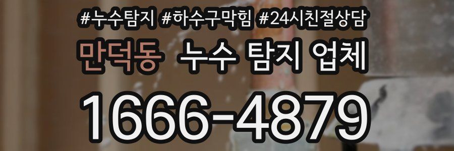 만덕동 누수 탐지 업체