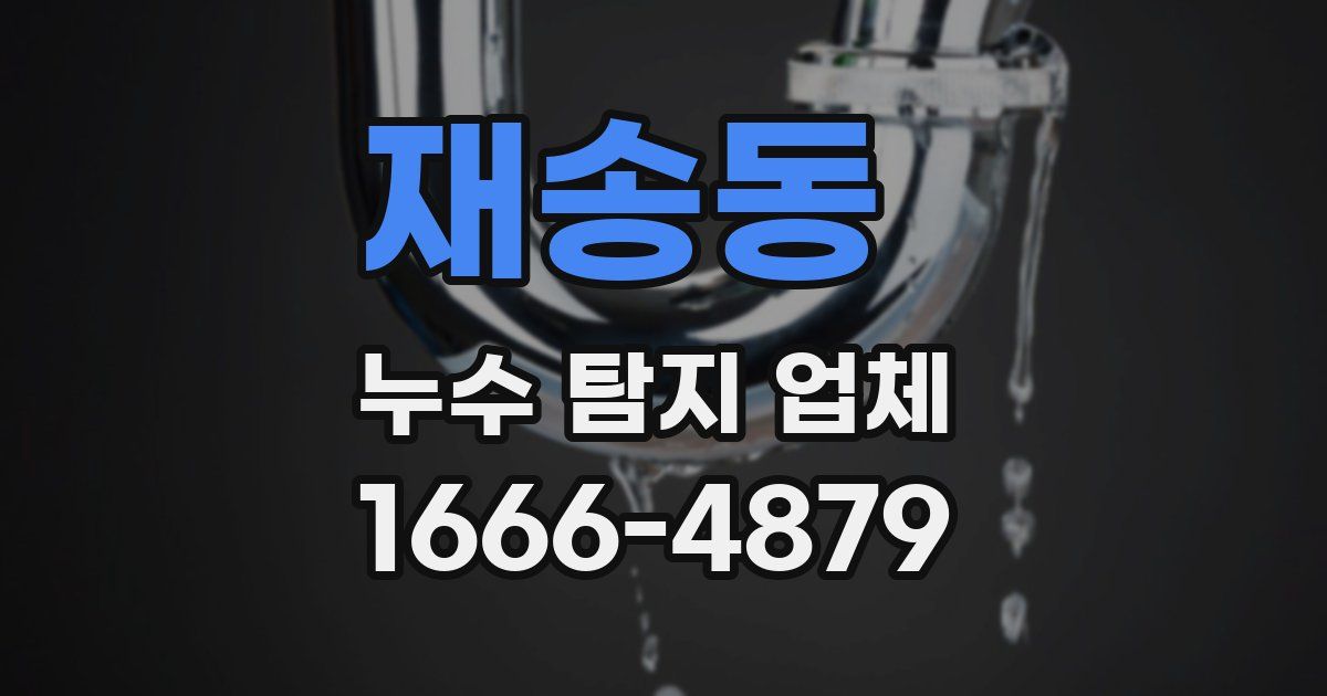 재송동 누수 탐지 업체