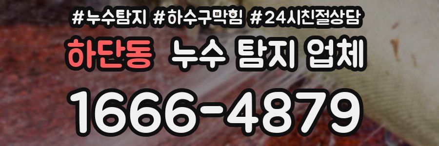 하단동 누수 탐지 업체