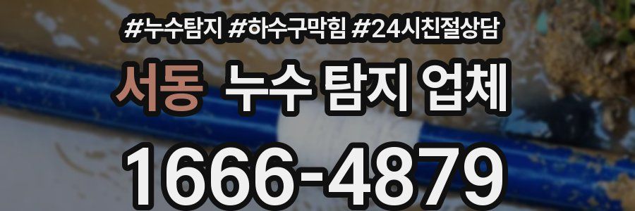 서동 누수 탐지 업체