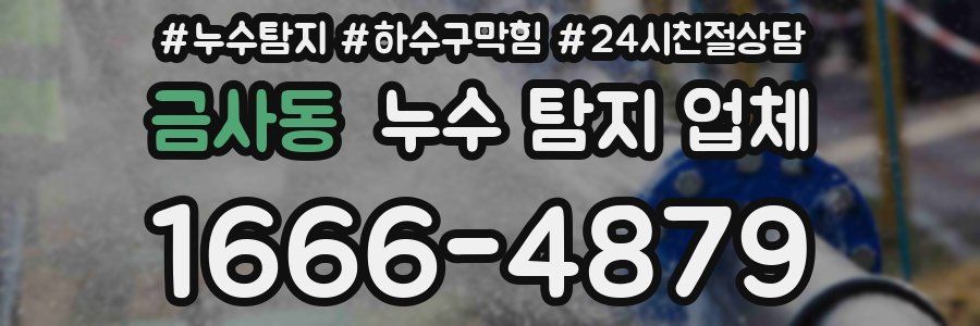 금사동 누수 탐지 업체