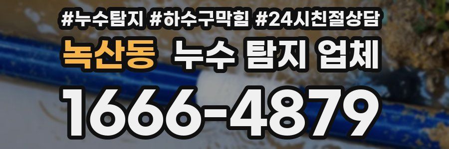 녹산동 누수 탐지 업체