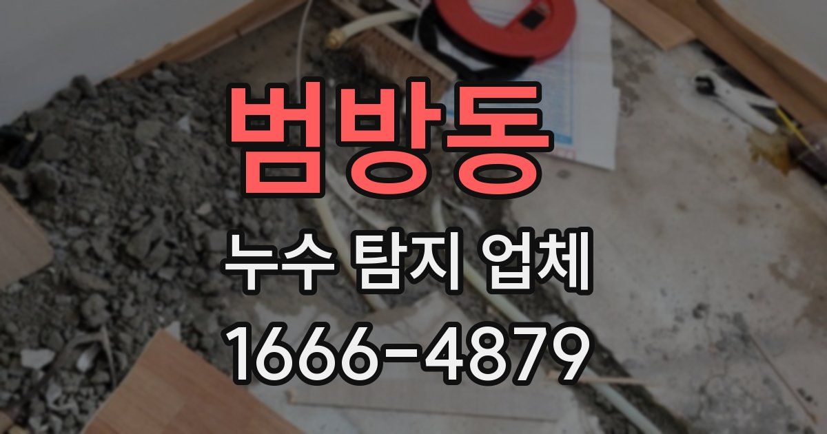 범방동 누수 탐지 업체