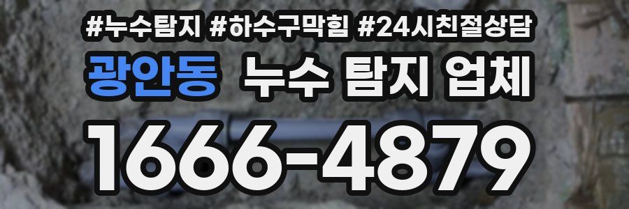 광안동 누수 탐지 업체