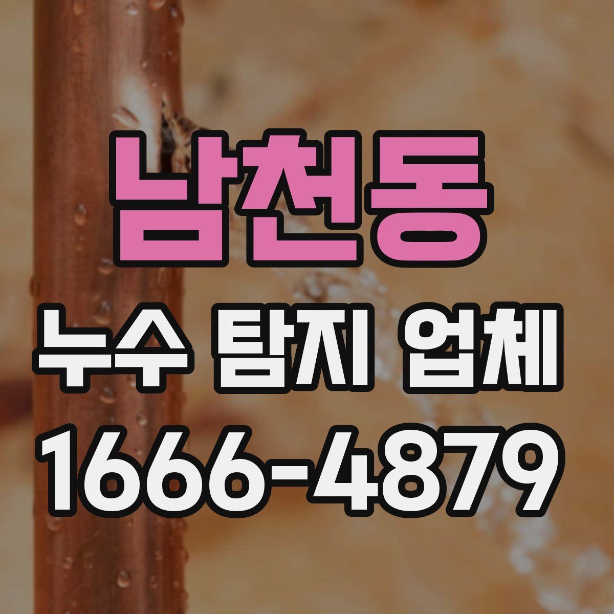 남천동 누수 탐지 업체