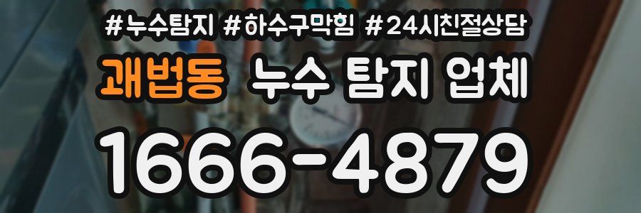 괘법동 누수 탐지 업체
