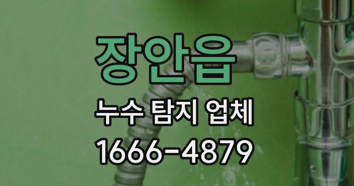 장안읍 누수 탐지 업체