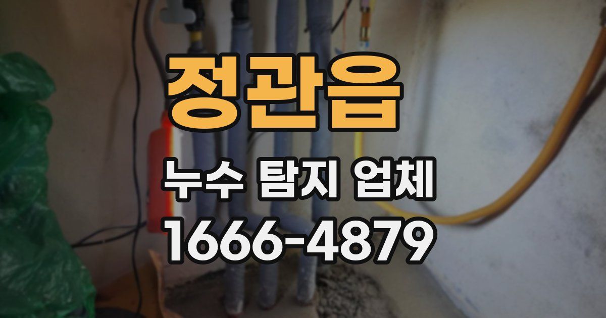 정관읍 누수 탐지 업체