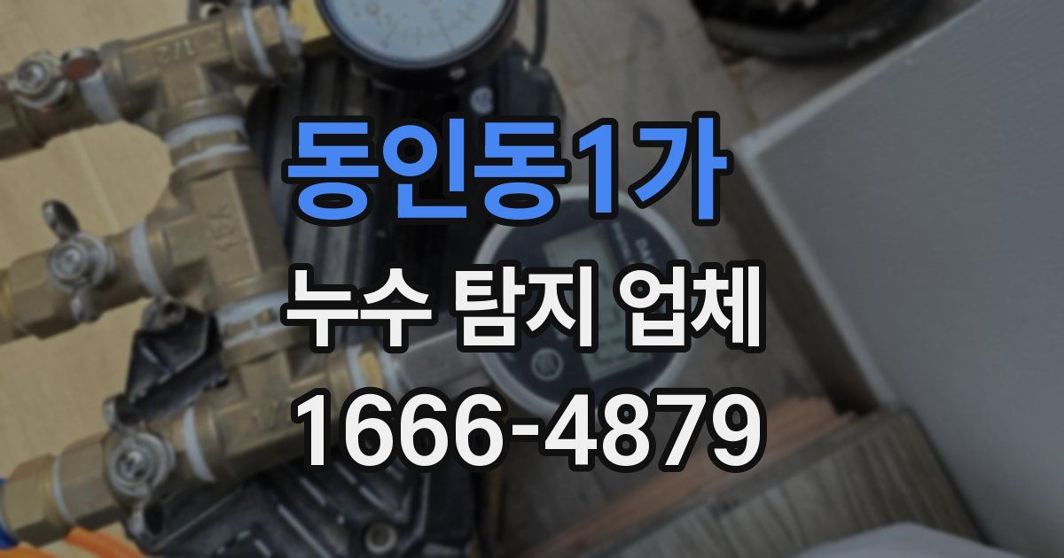 동인동1가 누수 탐지 업체