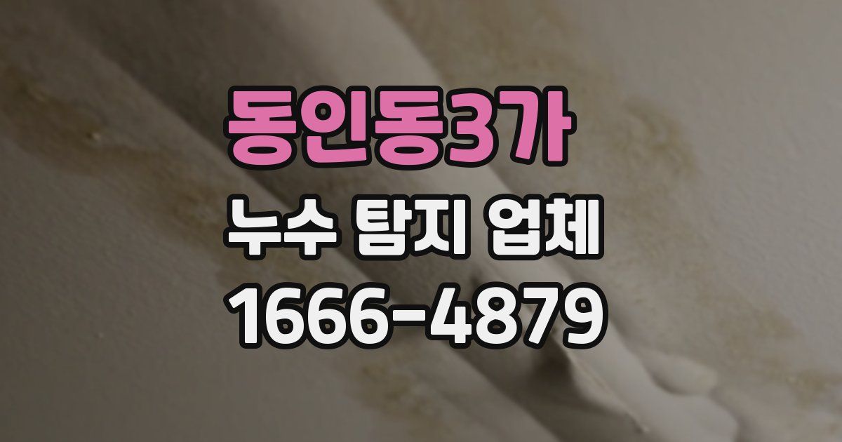 동인동3가 누수 탐지 업체