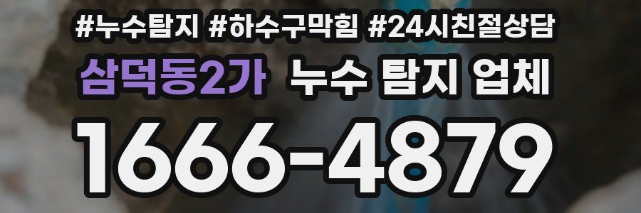 삼덕동2가 누수 탐지 업체