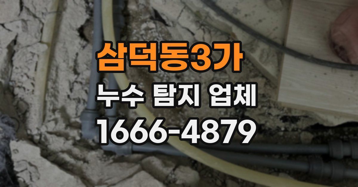 삼덕동3가 누수 탐지 업체