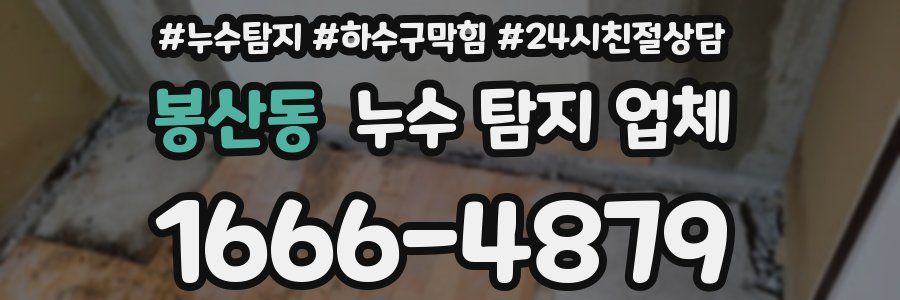 봉산동 누수 탐지 업체