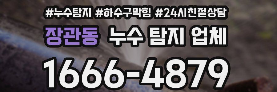 장관동 누수 탐지 업체