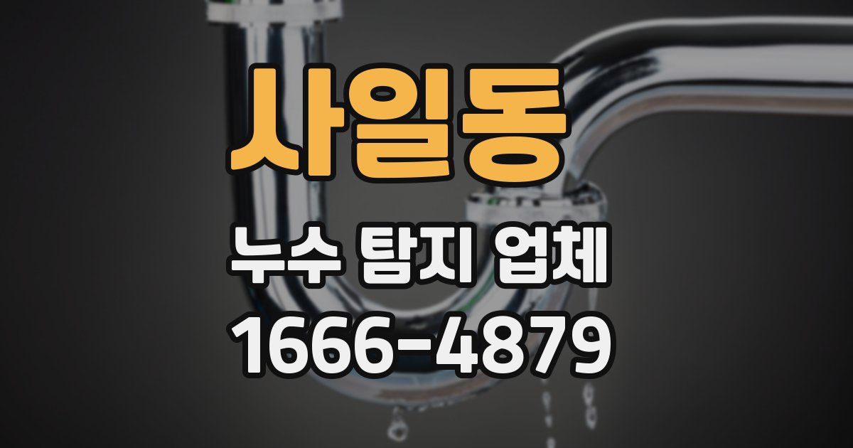 사일동 누수 탐지 업체