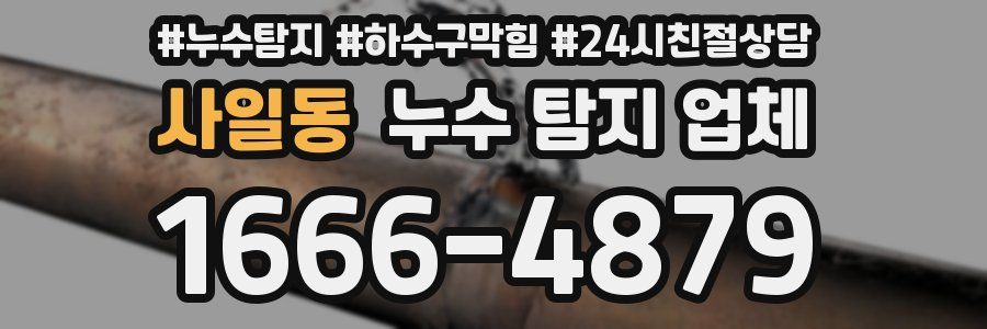 사일동 누수 탐지 업체