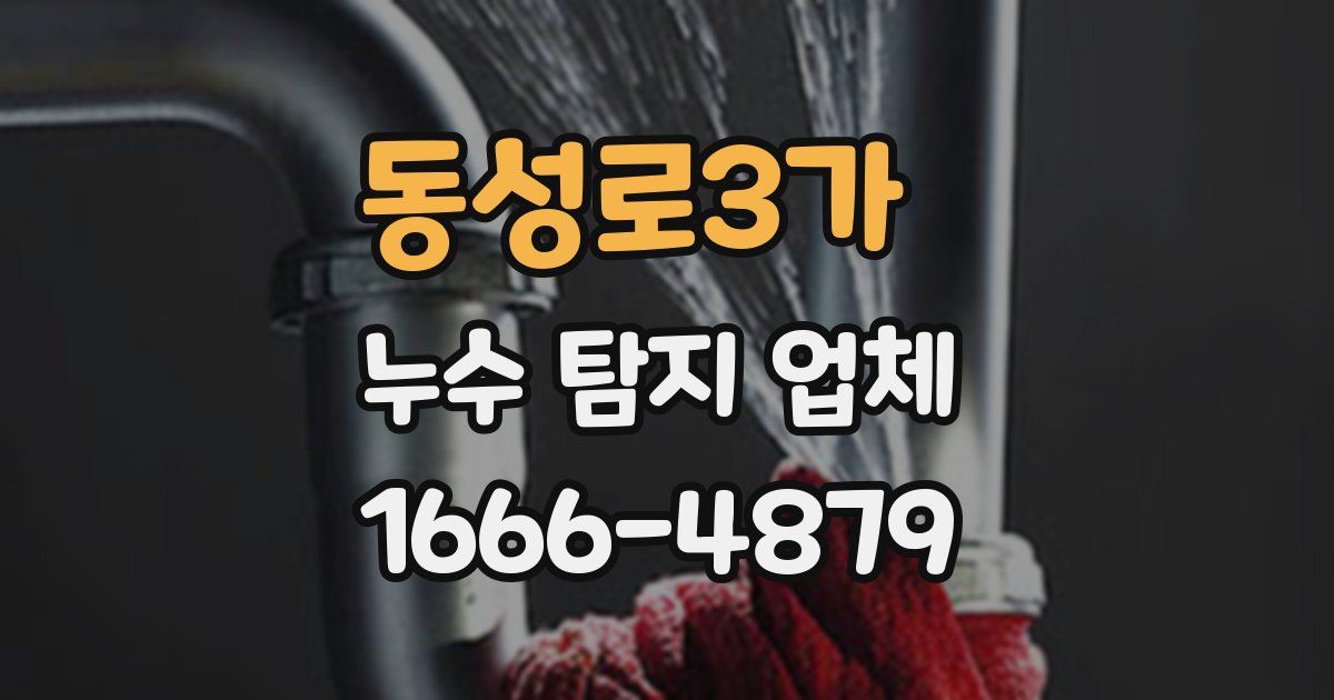 동성로3가 누수 탐지 업체