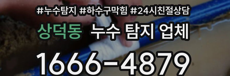 상덕동 누수 탐지 업체