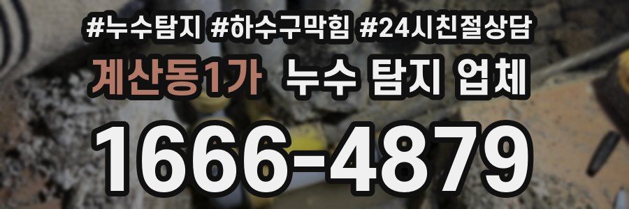 계산동1가 누수 탐지 업체