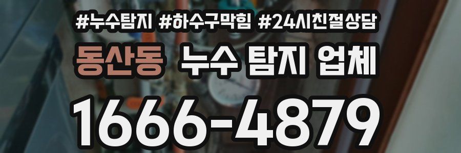 동산동 누수 탐지 업체