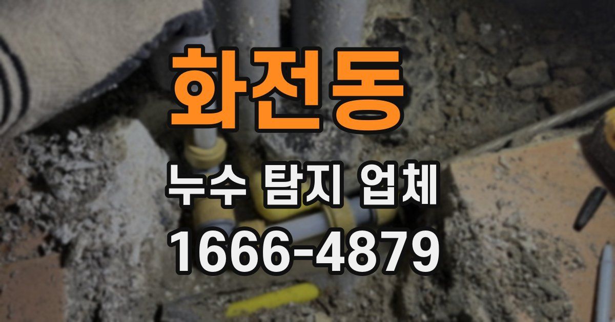 화전동 누수 탐지 업체