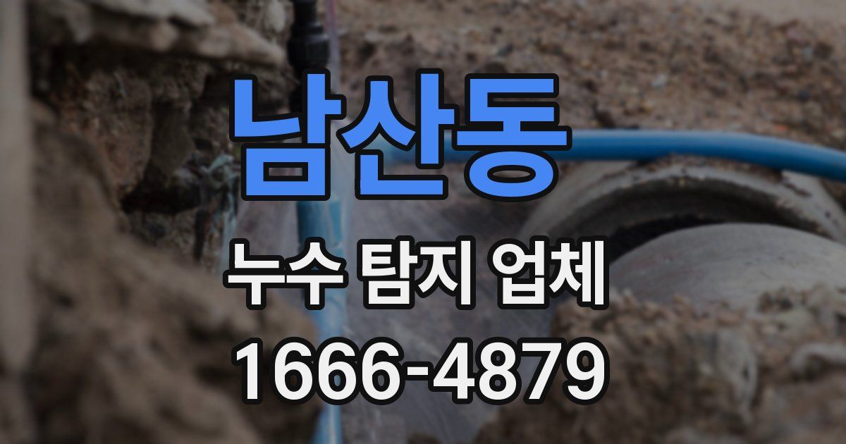 남산동 누수 탐지 업체