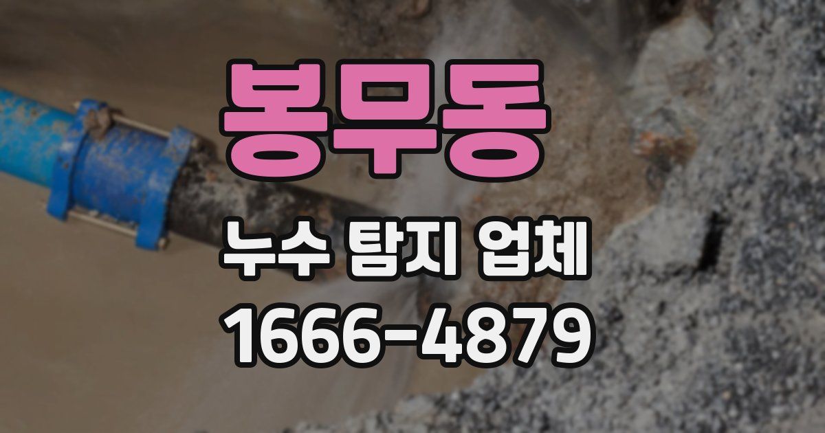 봉무동 누수 탐지 업체
