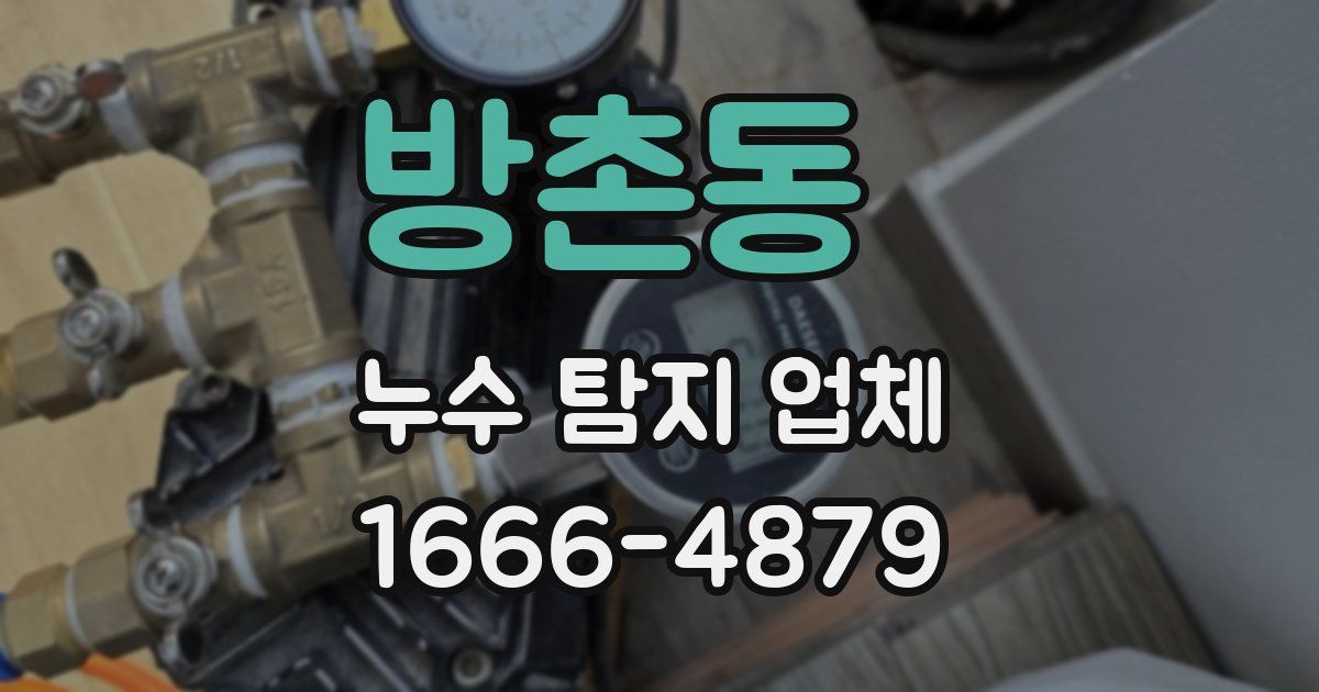 방촌동 누수 탐지 업체