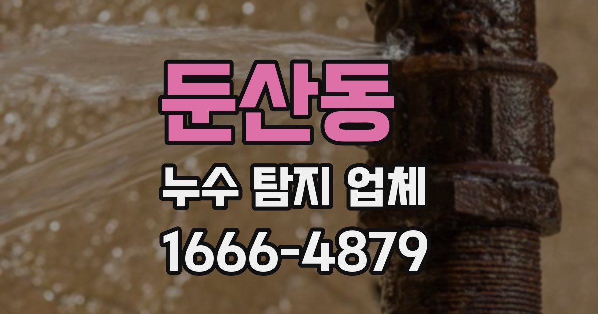 둔산동 누수 탐지 업체