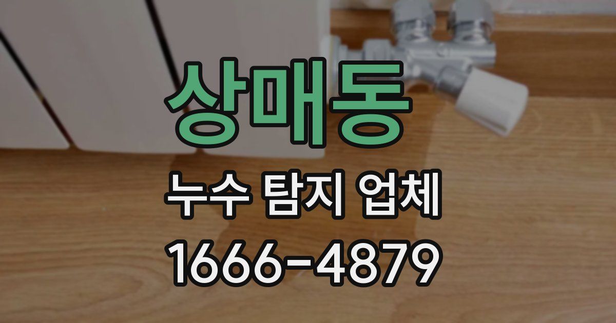 상매동 누수 탐지 업체