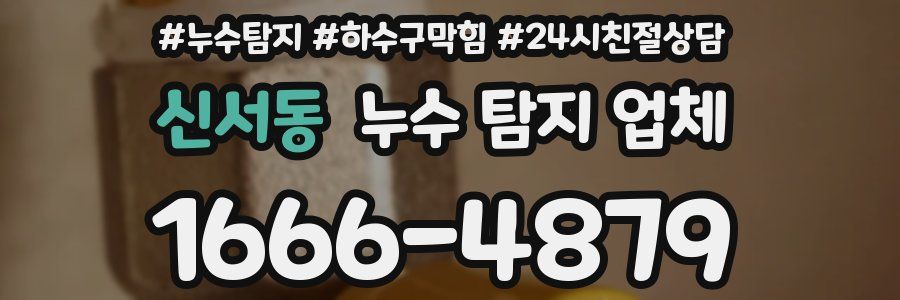 신서동 누수 탐지 업체