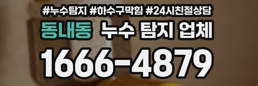동내동 누수 탐지 업체