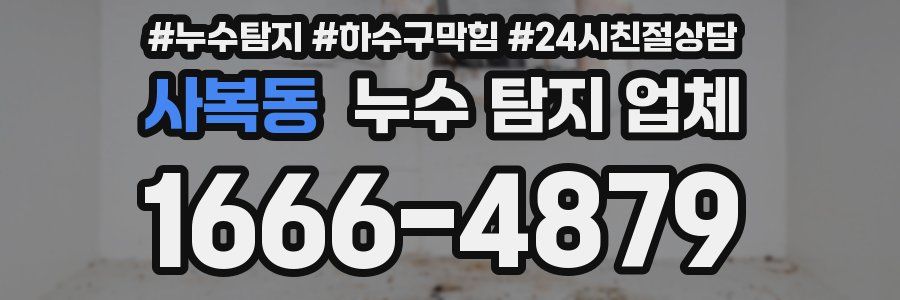 사복동 누수 탐지 업체