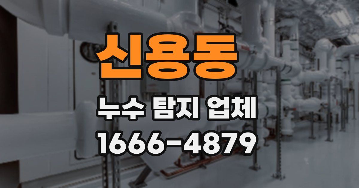 신용동 누수 탐지 업체