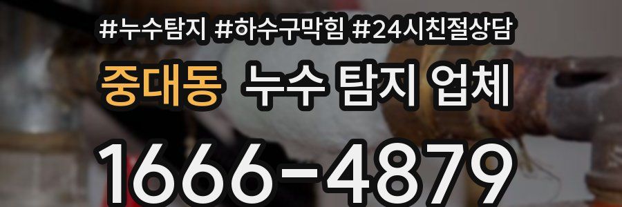 중대동 누수 탐지 업체