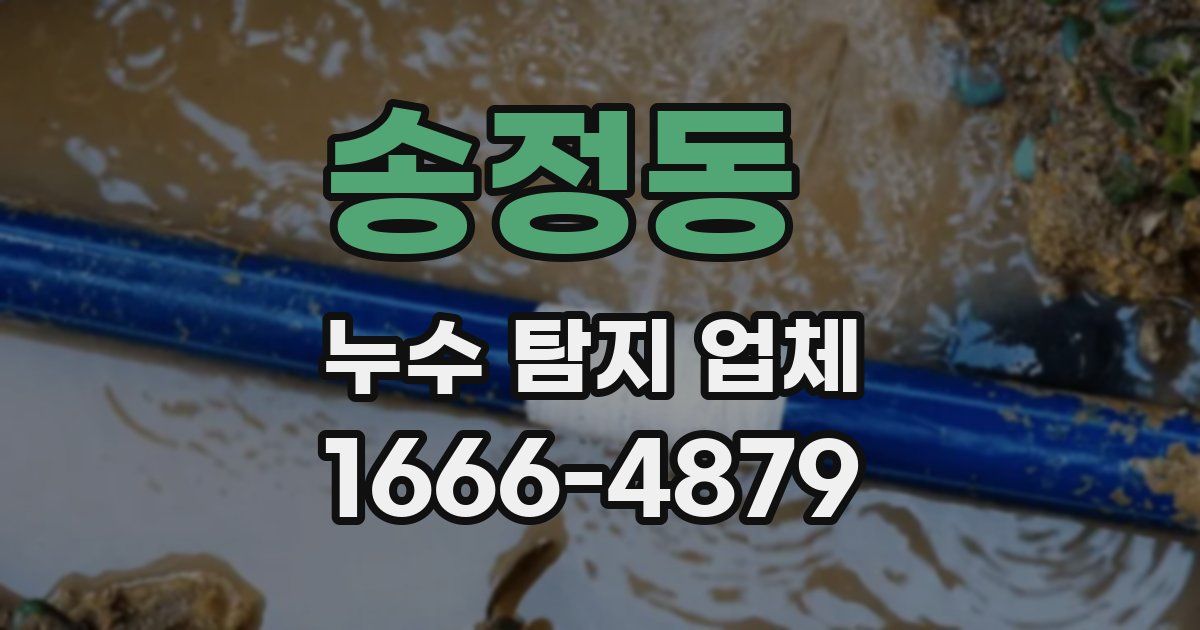송정동 누수 탐지 업체