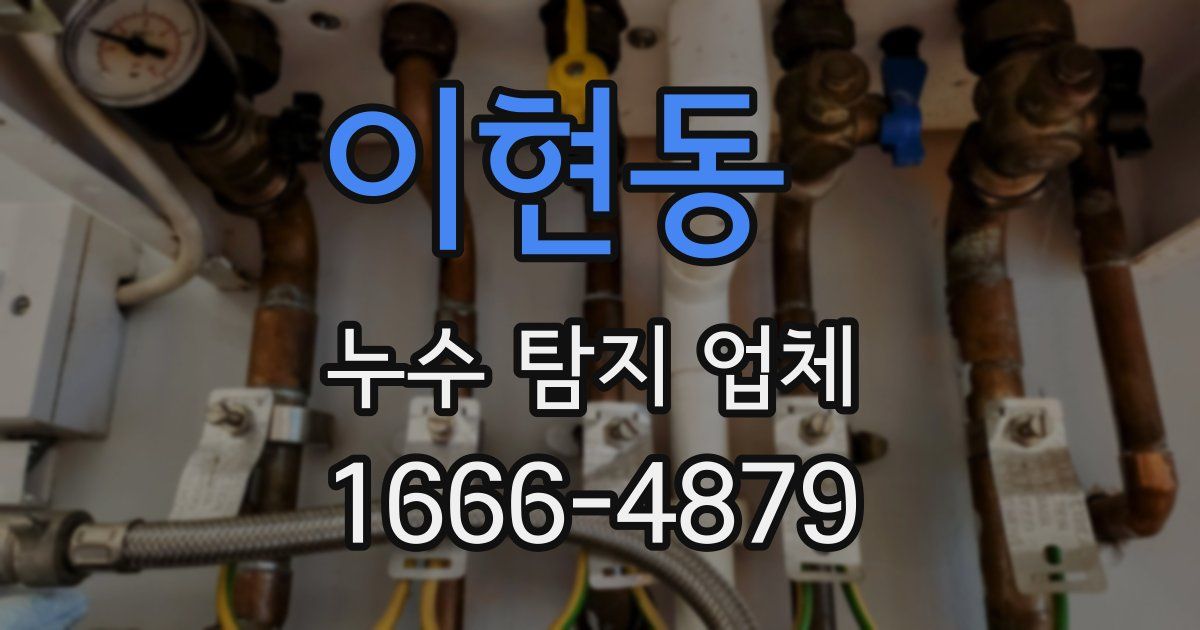 이현동 누수 탐지 업체