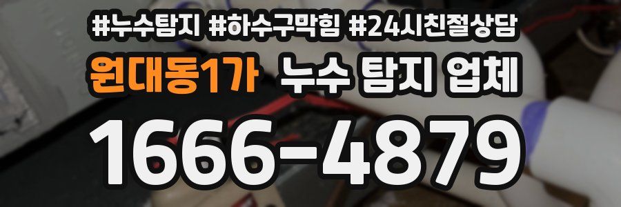 원대동1가 누수 탐지 업체