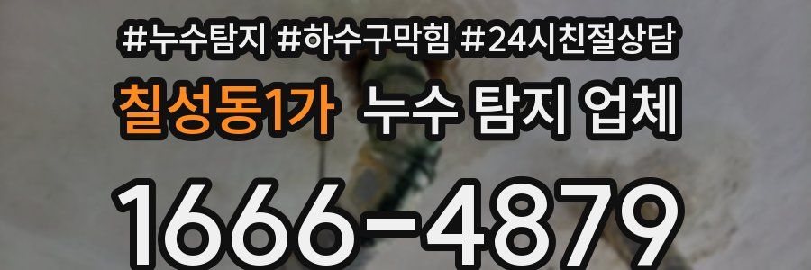칠성동1가 누수 탐지 업체