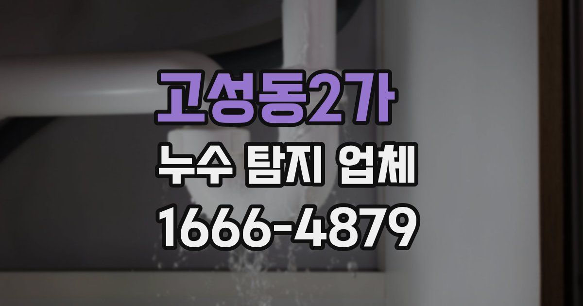 고성동2가 누수 탐지 업체