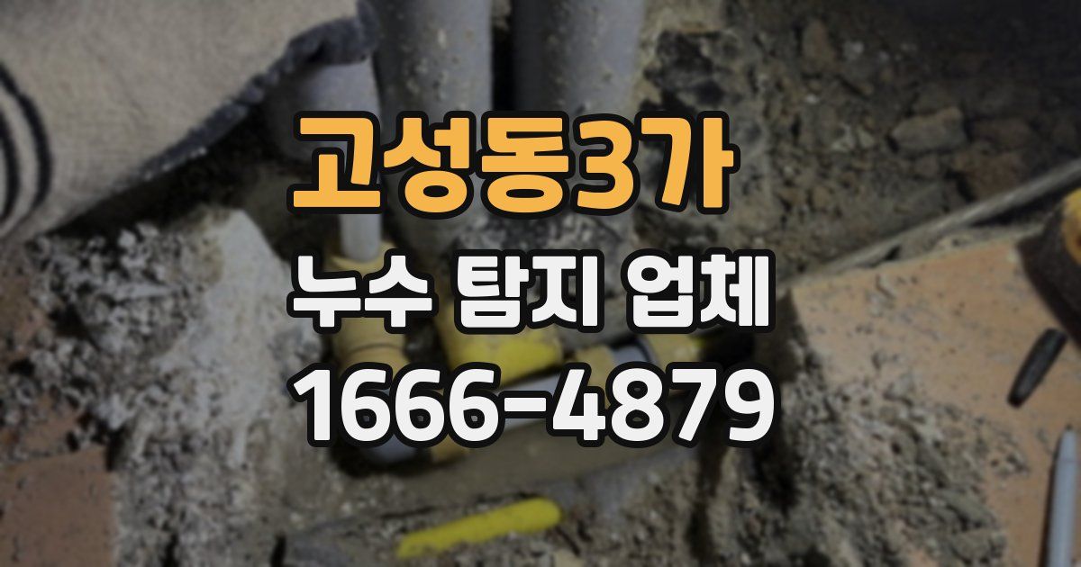 고성동3가 누수 탐지 업체
