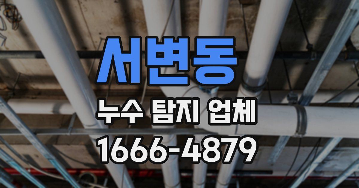 서변동 누수 탐지 업체
